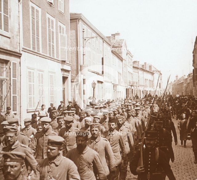 Prisoners, Chalons, northern France, c1914-c1918.  Artist: Unknown.