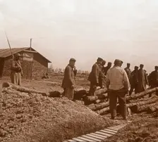 Prisoners, Chalons, northern France, c1914-c1918