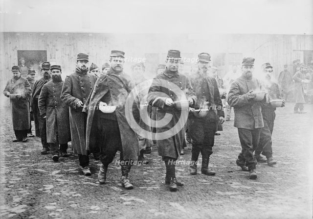 Prisoners getting soup, Zossen, between 1914 and c1915. Creator: Bain News Service.