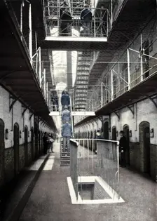 Prisoners going to dinner, Wormwood Scrubs Prison, London, c1903 (1903)