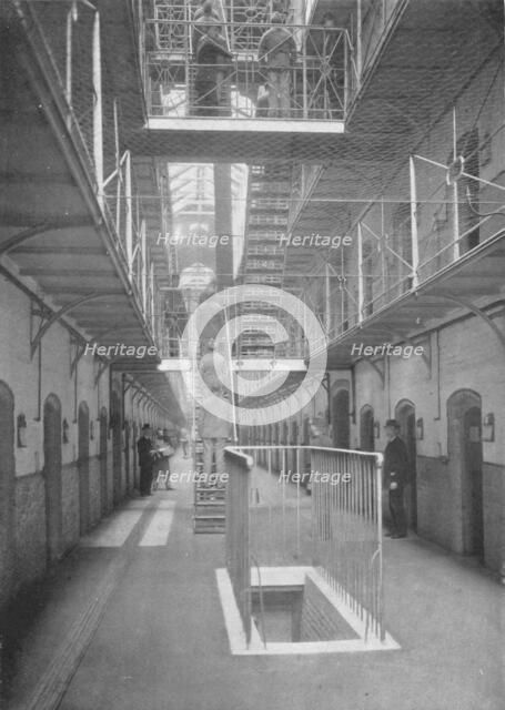 Prisoners going to dinner, Wormwood Scrubs Prison, London, c1903 (1903). Artist: Unknown.