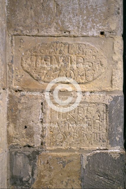 Prisoners' graffiti at Dover Castle, Kent, 1994. Artist: J Bailey
