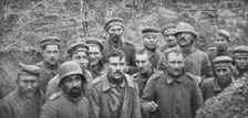 Prisoners in a hole, Reims, First World War, April 1917