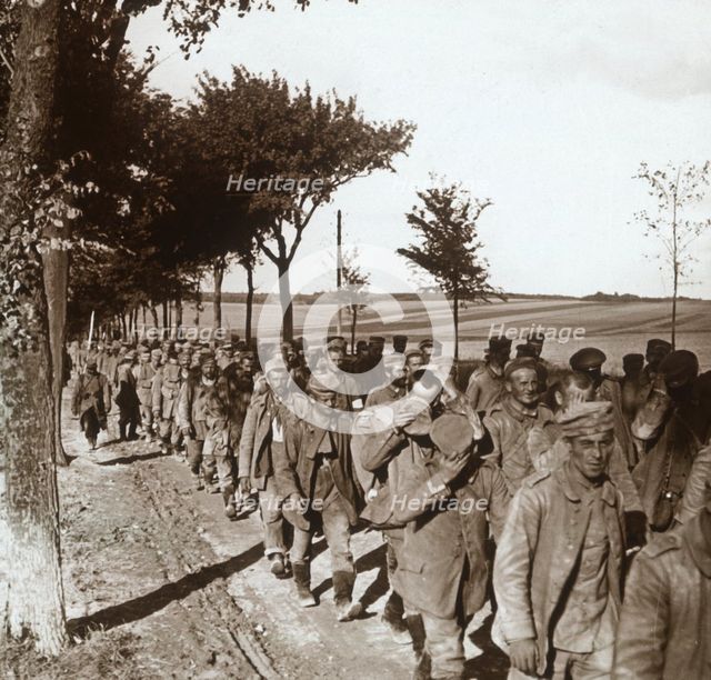 Prisoners, Route de l'Epine, France, c1914-c1918. Artist: Unknown.