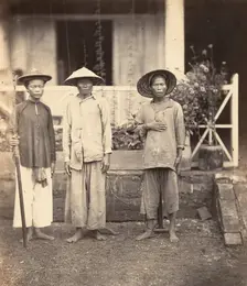 Prisonniers conduits par un Mata, Cochinchine, 1866. Creator: Emile Gsell