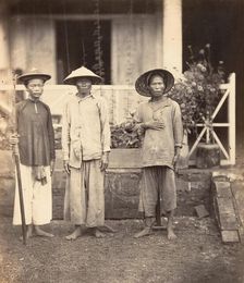 Prisonniers conduits par un Mata, Cochinchine, 1866. Creator: Emile Gsell