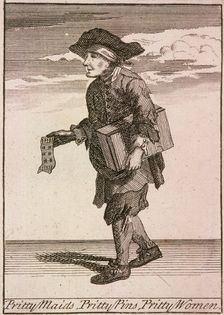 Pritty Maids, Pritty Pins, Pretty Women Cries of London, (c1688?). Artist: Anon