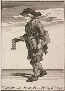 Pritty Maids, Pritty Pins, Pretty Women Cries of London, (c1688?). Artist: Anon