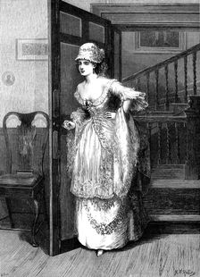 Private theatricals: Miss Hardcastle in "She Stoops to Conquer", 1872. Creator: W. H.