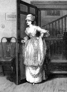 Private theatricals: Miss Hardcastle in "She Stoops to Conquer", 1872. Creator: W. H.