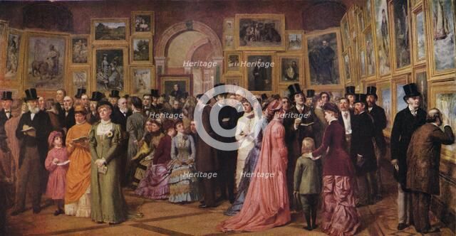 'Private View at the Royal Academy, 1881', 1883 (1935). Creator: William Powell Frith.