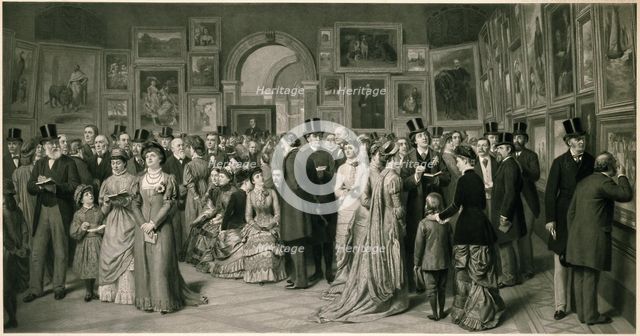 Private View, Royal Academy, 1881, (2 February 1885). Creator: Unknown.