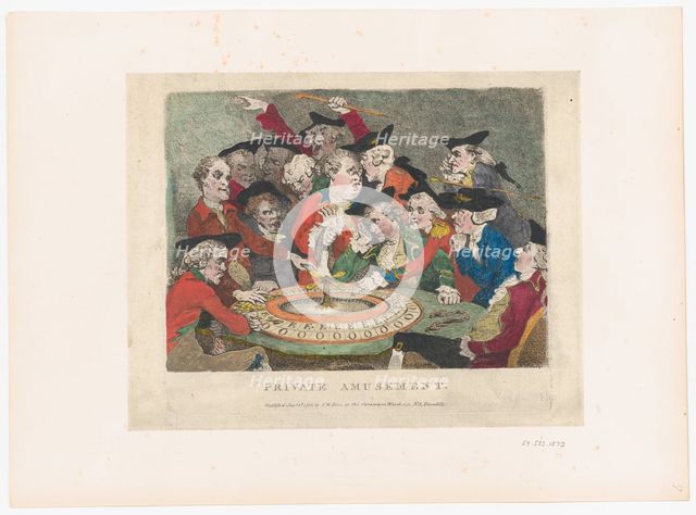 Private Amusement, January 1, 1786., January 1, 1786. Creator: Thomas Rowlandson.