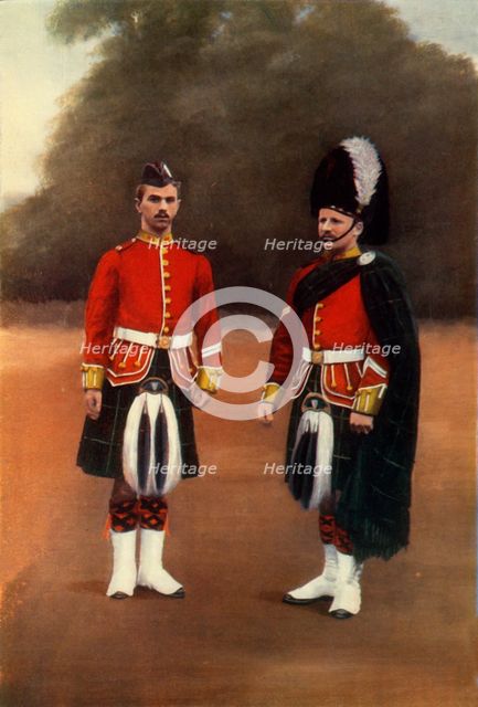 'Private and Corporal of the Gordon Highlanders', 1900. Creator: Gregory & Co.