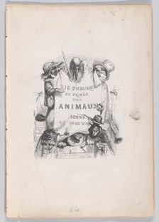 Private and Public Life of Animals; Scenes of Customs, ca. 1837-47. Creator: Louis-Henri Brevière