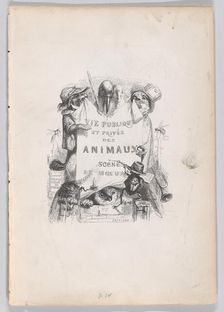 Private and Public Life of Animals; Scenes of Customs, ca. 1837-47. Creator: Louis-Henri Brevière