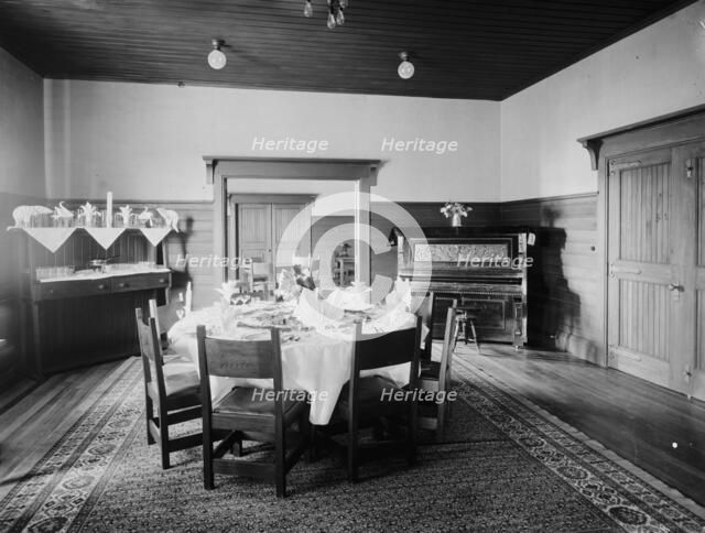 Private dining room, Paul Smith's casino, Adirondack Mountains, between 1900 and 1905. Creator: Unknown.