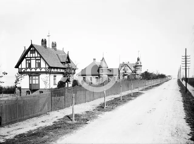 Private houses by the seafront, Landskrona, Sweden, 1910. Creator: Unknown.