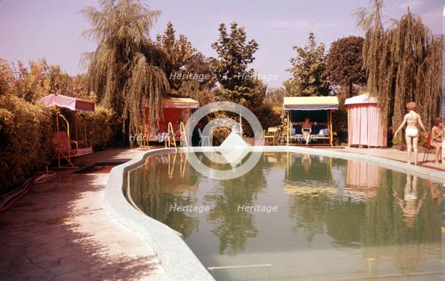 Private swimming pool at a villa in Florence, Italy, c1955. Creator: Arthur Charles Kirby Ware.