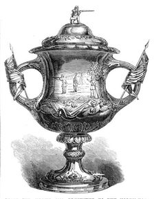 Prize cup, value £100, presented to the North-East London Rifle Corps, 1864. Creator: Unknown