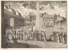 Procession through the Hippodrome, Constantinople (Aubry de La Mottraye's "Travels thro..., 1723-24. Creator: William Hogarth