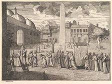 Procession through the Hippodrome, Constantinople (Aubry de La Mottraye's "Travels thro..., 1723-24. Creator: William Hogarth