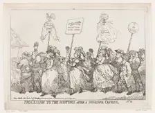 Procession to The Hustings After A Successful Canvass, April 30, 1784., April 30, 1784. Creator: Thomas Rowlandson