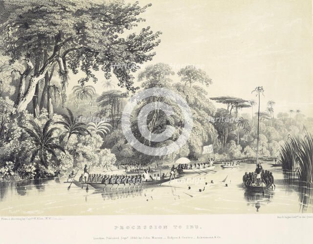 Procession to Ibu, 1840. Creator: William Walton.