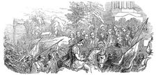 Procession uncovering before the sons of Burns, 1844. Creator: Unknown