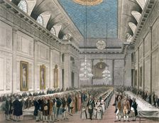 Procession at Freemasons Hall, Queen Street, London, c1780-1812. Artist: Joseph Constantine Stadler
