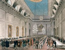 Procession at Freemasons Hall, Queen Street, London, c1780-1812. Creator: Joseph Constantine Stadler