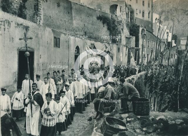 Procession, Capri, Italy, 1927. Artist: Eugen Poppel.