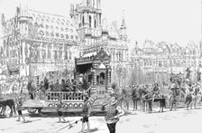 Procession commemorating the sixtieth anniversary of Belgian Independence, Brussels, 1890. Creator: Unknown
