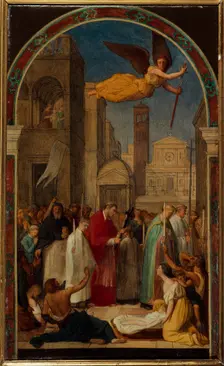 Procession de saint Charles Borromée pendant la peste de Milan. Esquisse pour la peinture..., 1861. Creator: Pierre-Auguste Pichon