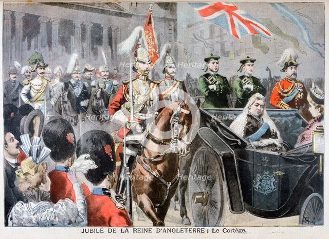 Procession, Diamond Jubilee of Queen Victoria, 1897. Artist: Oswaldo Tofani