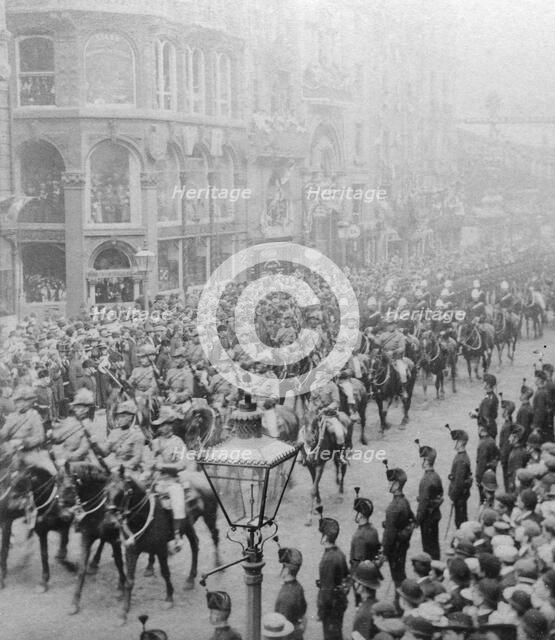 Procession for Queen Victoria's Diamond Jubilee, 1897.Artist: Stereoscopic Views