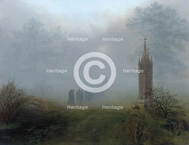 Procession in the Fog, 1828. Artist: Oehme, Ernst Ferdinand (1797-1855)