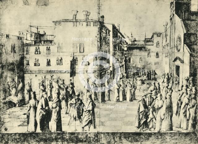 Procession in Venice, mid-late 15th century, (1943). Creator: Gentile Bellini.
