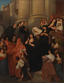 Procession in Rome, 1866. Creator: Severin Falkman