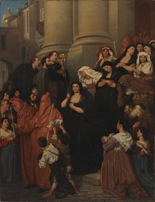 Procession in Rome, 1866. Creator: Severin Falkman