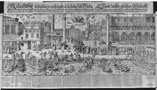 Procession of the Doge to the Bucintoro on Ascension Day, with a View of Venice, ca. 1565,..., 1697. Creator: Jost Ammon