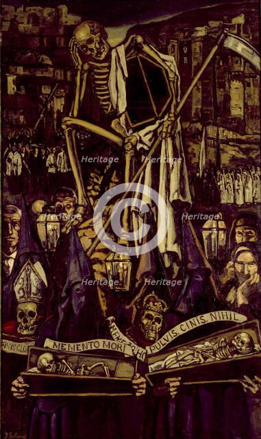 Procession of the Dead. Artist: Solana, José (1886-1945)