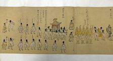 Procession of the Emperor and Suite, 1626. Creator: Kano School