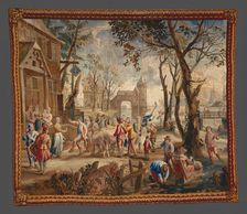 Procession of the Fat Ox from a Teniers Series, Brussels, c. 1725. Creator: Unknown