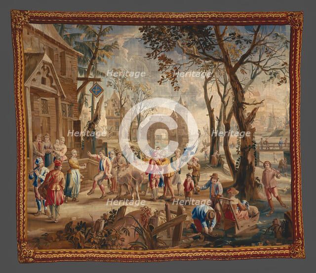 Procession of the Fat Ox from a Teniers Series, Brussels, c. 1725. Creator: Unknown.