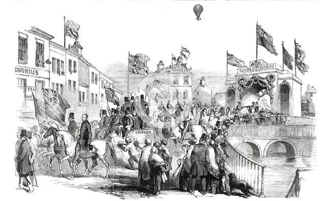 Procession of the High Sheriff of Lancashire, at Rochdale, 1850. Creator: Unknown.