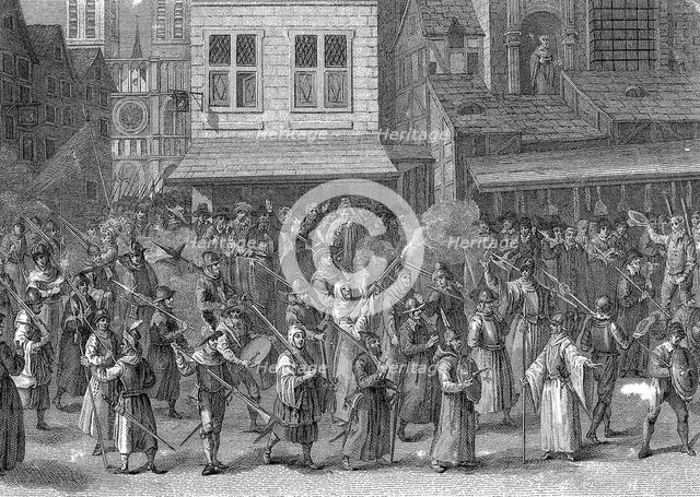 Procession of the League (la Ligue), Paris, 24 May 1590.  Creator: Unknown.