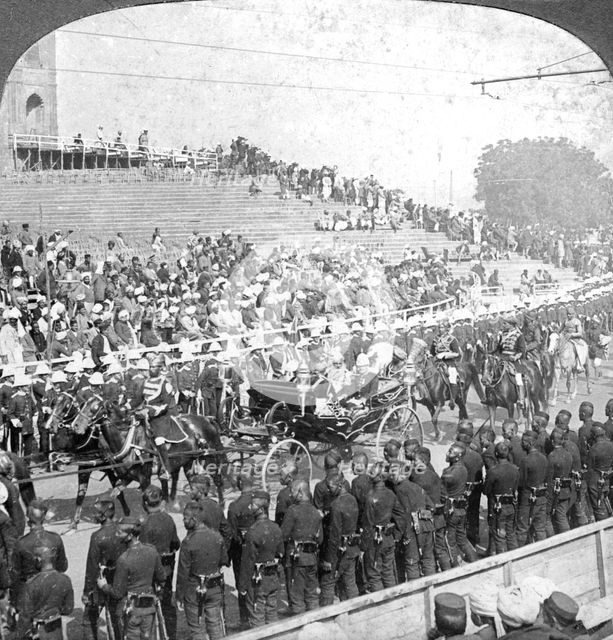 Procession of the Maharajahs, Delhi, India, 1912.Artist: HD Girdwood