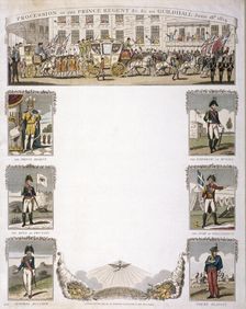 Procession of the Prince Regent, 1814. Artist: Anon