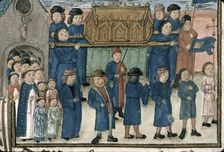 Procession of the relics of Saint Nicholas. From "Livre de la confrérie Saint-Nicolas de..., Late 15 Creator: Anonymous